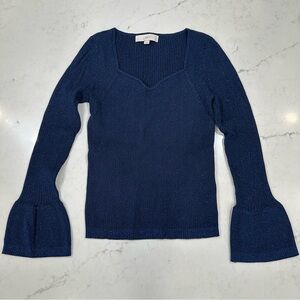 Loft Shimmer Bell Sleeve Sweater